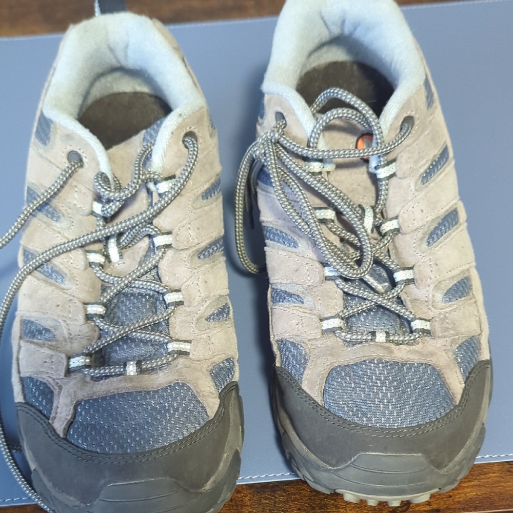 Merral Vibran Gray and Blue Hiking Shoes